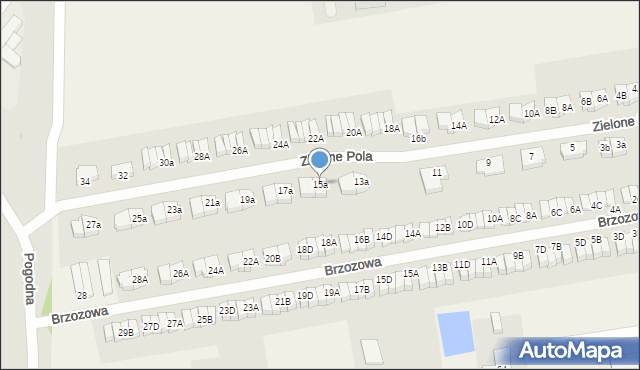 Wawrów, Zielone Pola, 15a, mapa Wawrów