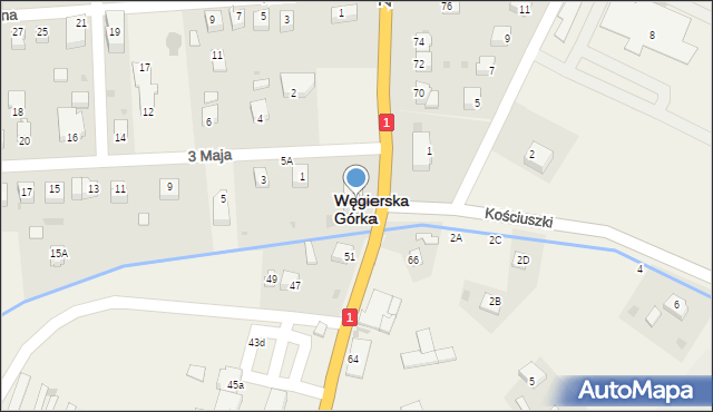 Węgierska Górka, Zielona, 53, mapa Węgierska Górka