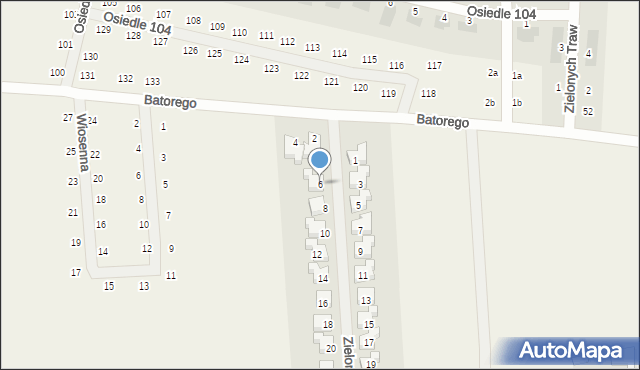 Węglew, Zielona Dolina, 6, mapa Węglew