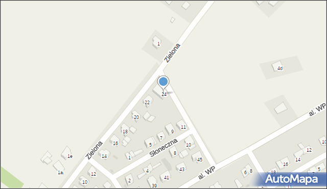 Węgorzewo, Zielona, 24, mapa Węgorzewo