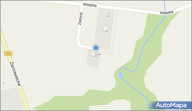 Werblinia, Zielona, 12, mapa Werblinia