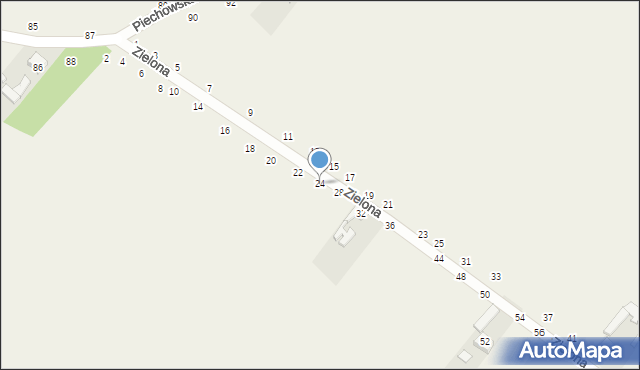 Wierzchlas, Zielona, 24, mapa Wierzchlas