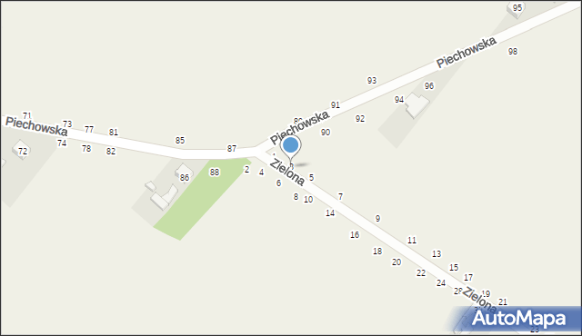 Wierzchlas, Zielona, 3, mapa Wierzchlas