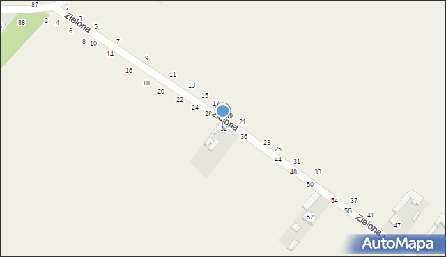 Wierzchlas, Zielona, 32, mapa Wierzchlas