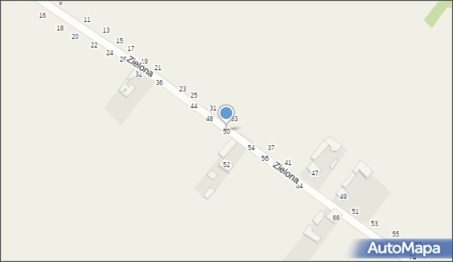 Wierzchlas, Zielona, 50, mapa Wierzchlas