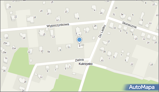 Wilkowice, Zielna, 4, mapa Wilkowice