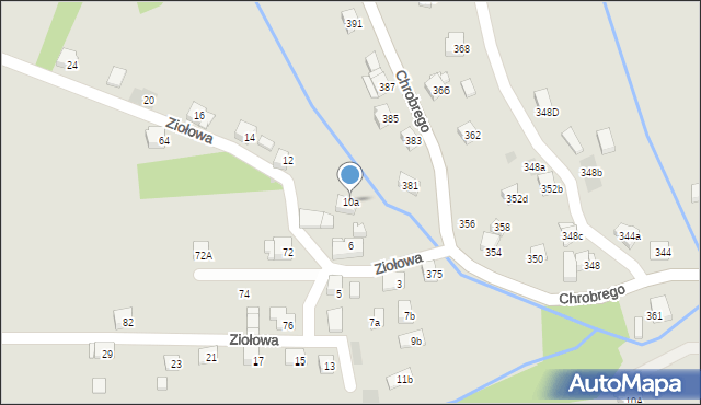 Wodzisław Śląski, Ziołowa, 10a, mapa Wodzisławia Śląskiego