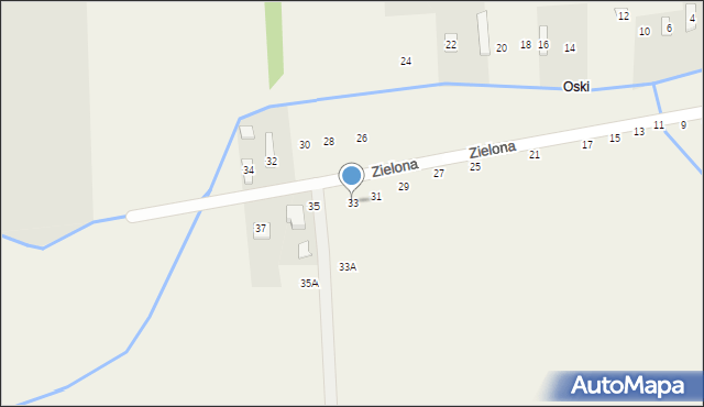 Wojsławice, Zielona, 33, mapa Wojsławice