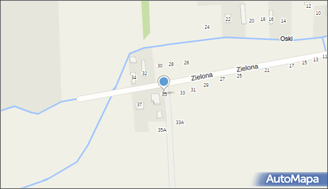 Wojsławice, Zielona, 35, mapa Wojsławice