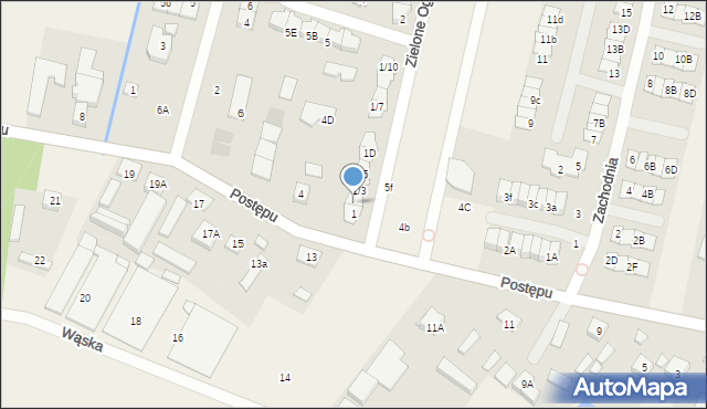 Wola Mrokowska, Zielone Ogrody, 1/2, mapa Wola Mrokowska