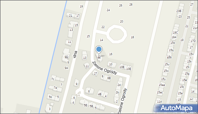 Wola Mrokowska, Zielone Ogrody, 12, mapa Wola Mrokowska