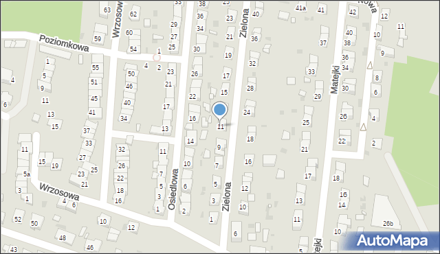 Wołów, Zielona, 11, mapa Wołów
