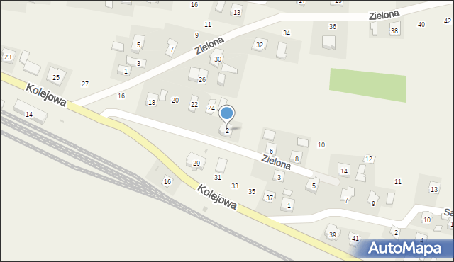 Wróblik Szlachecki, Zielona, 2, mapa Wróblik Szlachecki