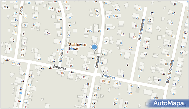 Wrocław, Zielona, 40A, mapa Wrocławia