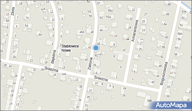 Wrocław, Zielona, 41, mapa Wrocławia