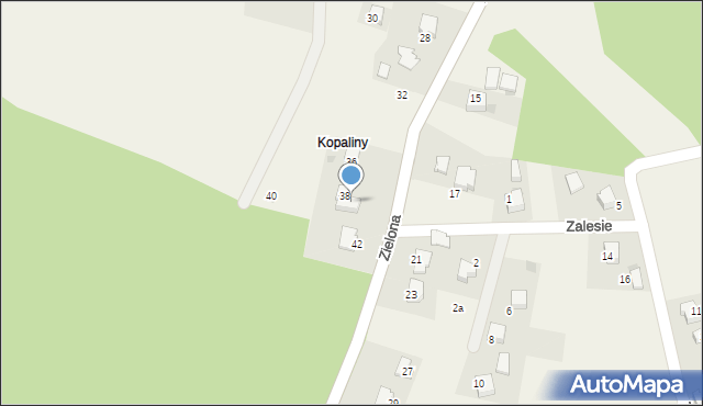 Wrząsowice, Zielona, 38A, mapa Wrząsowice