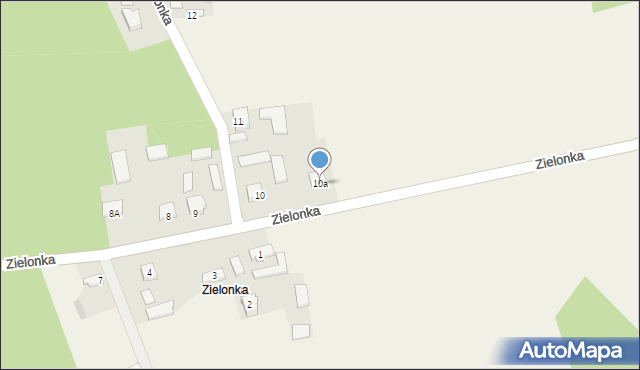 Wzory, Zielonka, 10a, mapa Wzory