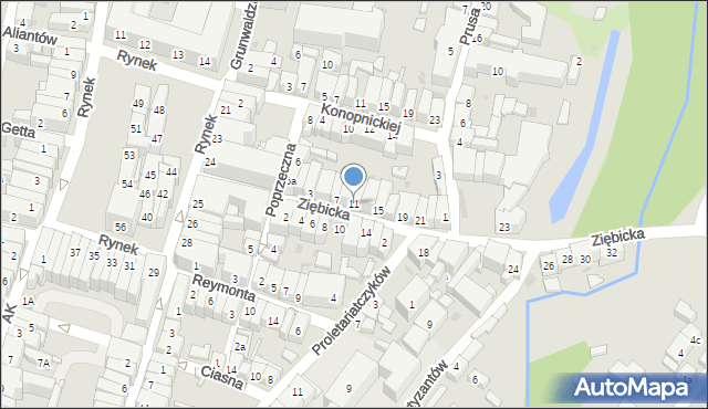 Ząbkowice Śląskie, Ziębicka, 11, mapa Ząbkowice Śląskie