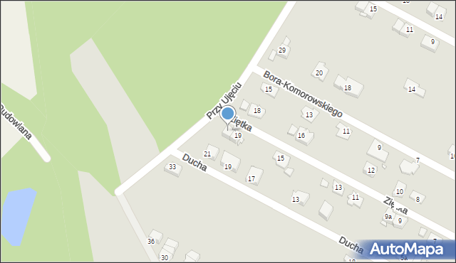 Zabrze, Ziętka Jerzego, gen., 21, mapa Zabrza