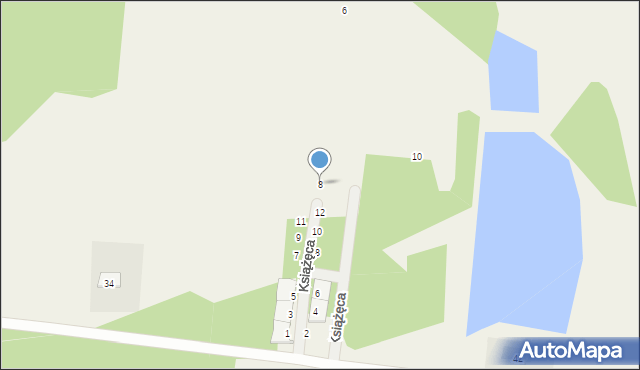 Zaścianki, Ziemiańska, 8, mapa Zaścianki