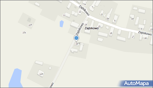 Ziębikowo, Ziębikowo, 13, mapa Ziębikowo