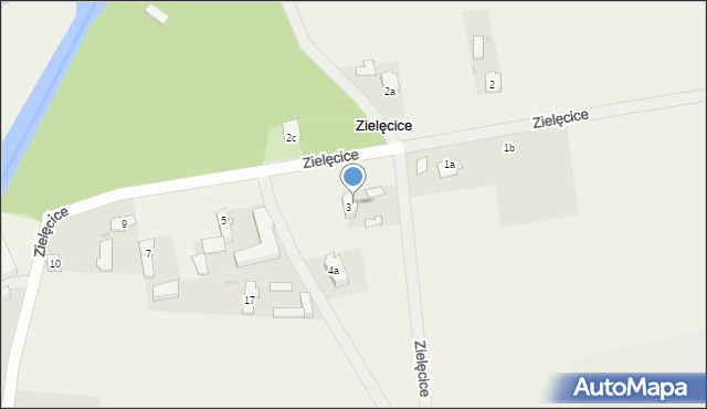 Zielęcice, Zielęcice, 3b, mapa Zielęcice