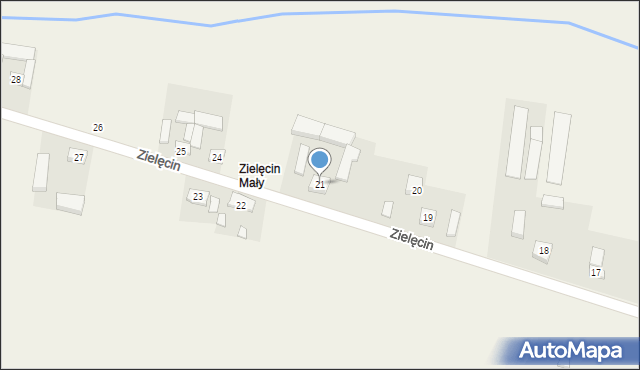 Zielęcin, Zielęcin, 21, mapa Zielęcin