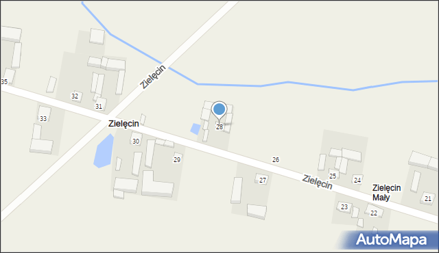 Zielęcin, Zielęcin, 28, mapa Zielęcin