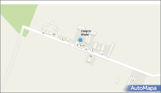 Zielęcin, Zielęcin, 7, mapa Zielęcin