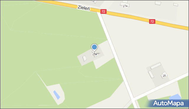 Zieleń, Zieleń, 23a, mapa Zieleń