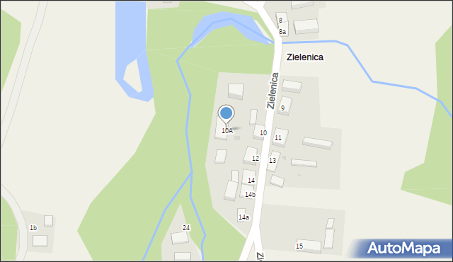 Zielenica, Zielenica, 10A, mapa Zielenica