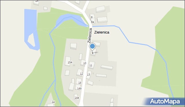 Zielenica, Zielenica, 9, mapa Zielenica