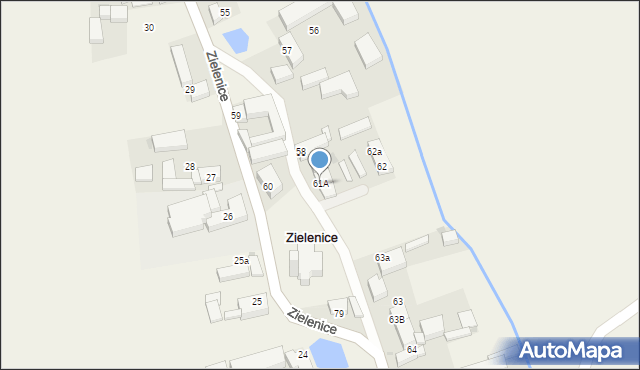 Zielenice, Zielenice, 61A, mapa Zielenice