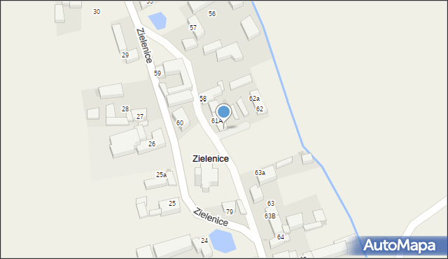 Zielenice, Zielenice, 61B, mapa Zielenice