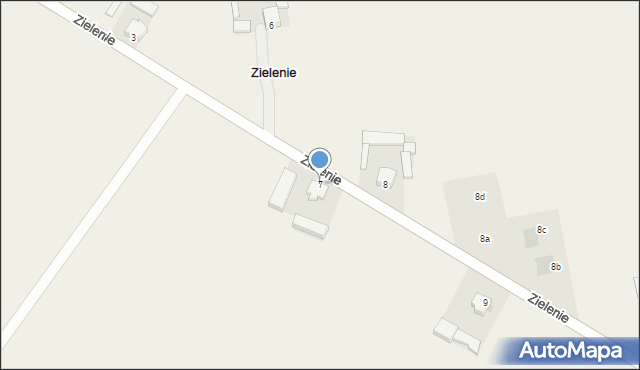 Zielenie, Zielenie, 7, mapa Zielenie