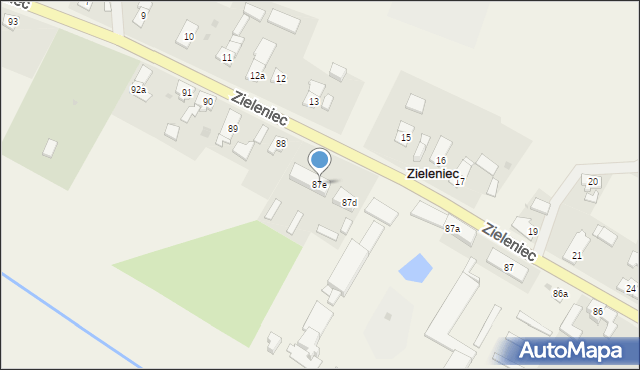 Zieleniec, Zieleniec, 87e, mapa Zieleniec