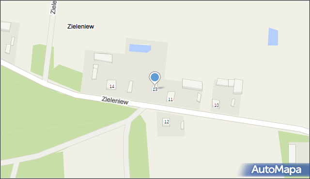 Zieleniew, Zieleniew, 13, mapa Zieleniew