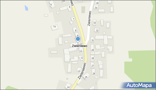 Zieleniewo, Zieleniewo, 10, mapa Zieleniewo