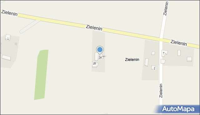 Zielenin, Zielenin, 1a, mapa Zielenin