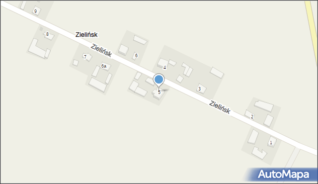 Zielińsk, Zielińsk, 5, mapa Zielińsk