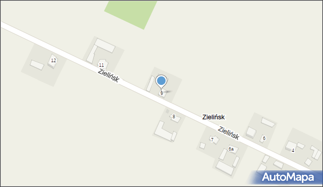 Zielińsk, Zielińsk, 9, mapa Zielińsk