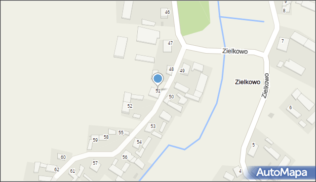 Zielkowo, Zielkowo, 51, mapa Zielkowo