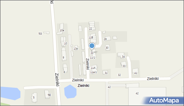 Zielniki, Zielniki, 11, mapa Zielniki