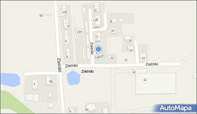 Zielniki, Zielniki, 11a/1, mapa Zielniki