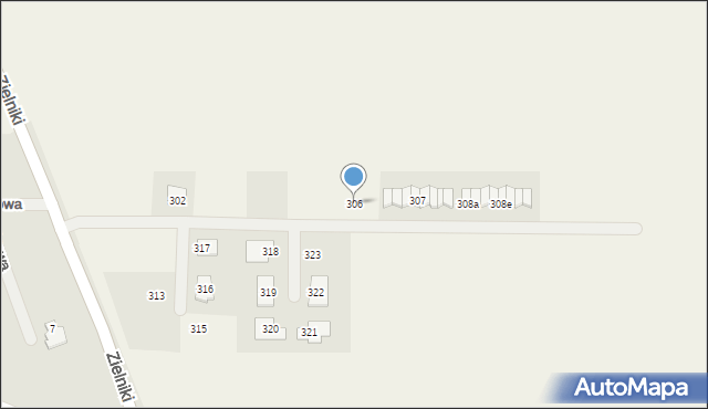 Zielniki, Zielniki, 306, mapa Zielniki