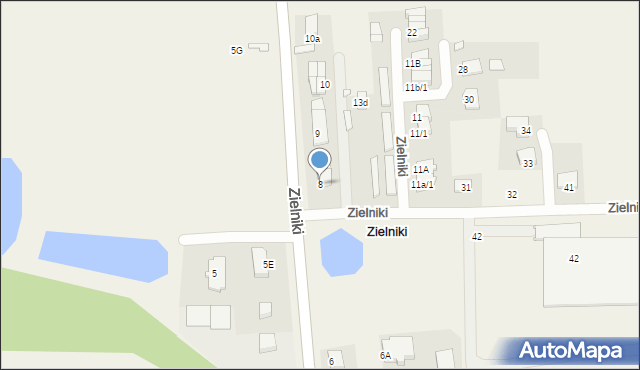 Zielniki, Zielniki, 8, mapa Zielniki