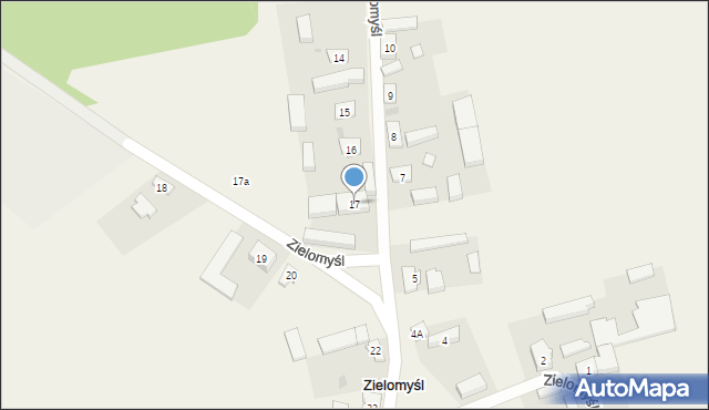 Zielomyśl, Zielomyśl, 17, mapa Zielomyśl