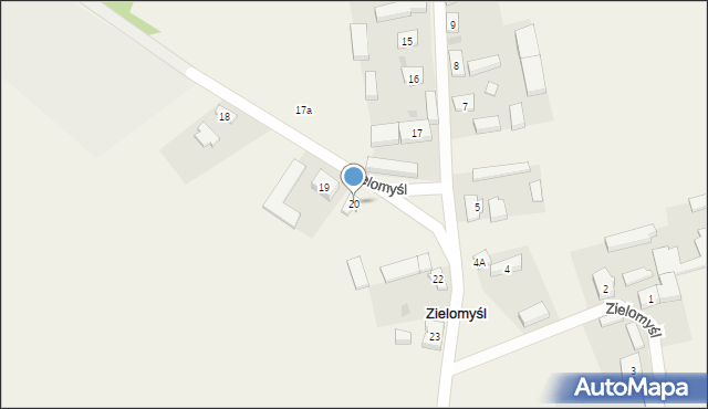 Zielomyśl, Zielomyśl, 20, mapa Zielomyśl