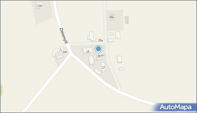 Zielomyśl, Zielomyśl, 26, mapa Zielomyśl