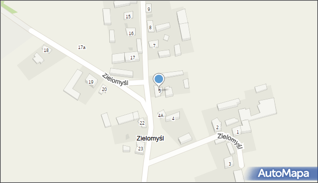 Zielomyśl, Zielomyśl, 5, mapa Zielomyśl